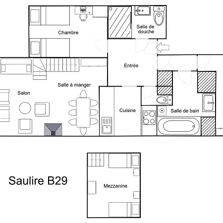 Apartment Duplex 3 Pieces Avec Mezzanine, Cheminee, Balcon Et Internet Gratuit - Pied Des Pistes - Fr-1-182-61 Meribel